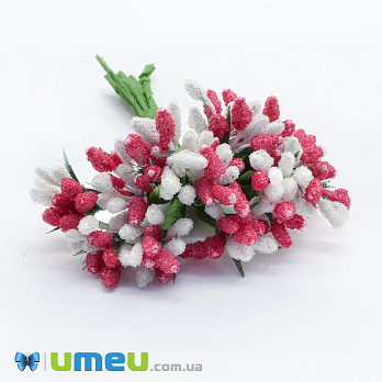 Тычинки на проволоке в сахаре, Красно-белые (DIF-044659)