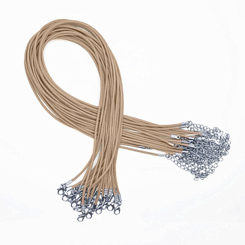 Основа для кольє поліестерова, 2 мм, Бежева, 45 см (OSN-055427)