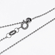 Основа на шию з нерж. ст. з регулюванням довжини, 1,2 мм, Темне срібло, 45 см (STL-055568)