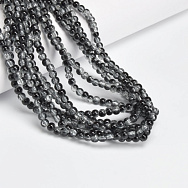 Намистини скляні Бите скло, 4 мм, Чорно-прозорі (BUS-057183)