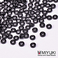 Бісер японський Miyuki Spacer SPR3-401, 3х1,3 мм, Чорний (BIS-051220)