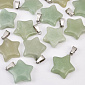Подвеска Звезда, Натур. камень Авантюрин зеленый, 23х20 мм (POD-031877)