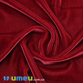Бархат итальянский шелковый, Ширина 20 см, Красный темный (TKN-038567)