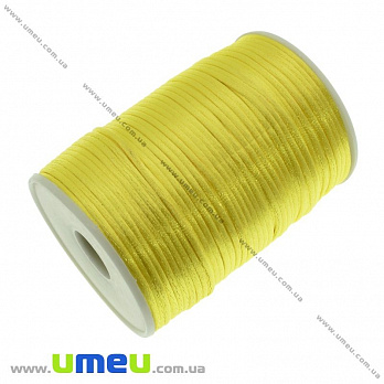 Атласный нейлоновый шнур, 2 мм, Желтый (LEN-010297)