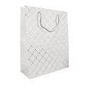 Подарочный пакет Ромбы, 32х26 см, Белый (UPK-056805)
