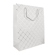 Подарунковий пакет Ромби, 32х26 см, Білий (UPK-056805)