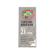 Голки ORGAN (В'єтнам) Універсал №130/21 для побутових швейних машин, 5 шт (SEW-054961)