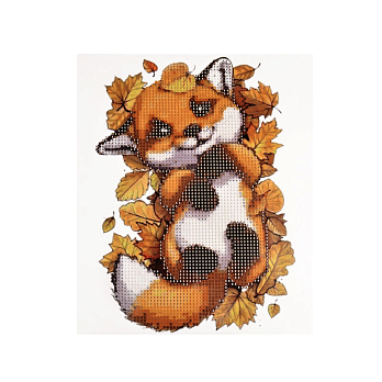 Набір алмазного живопису на картоні 25х21 см, Веселе лисеня (SXM-052469)