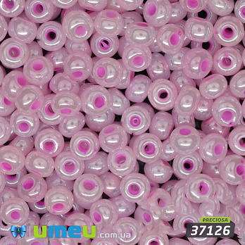 Бисер чешский 4/0, №37126, Розовый, Перламутровый (BIS-034278)