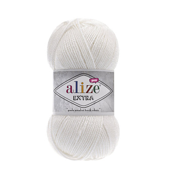 Пряжа Alize Extra 100 г, 220 м, Біла 55 (YAR-056283)