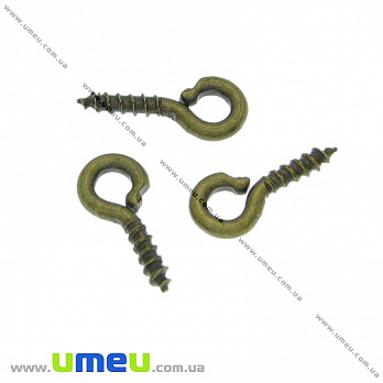 Винтовые штифты, Античная бронза, 8х4 мм (PIN-011165)