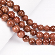 Бусины Авантюрин Золотой песок, Синт. камень, 12 мм, Круглые (BUS-051808)