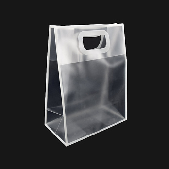 Подарочный пластиковый пакет, 27х21х11 см, Прозрачный (UPK-035712)