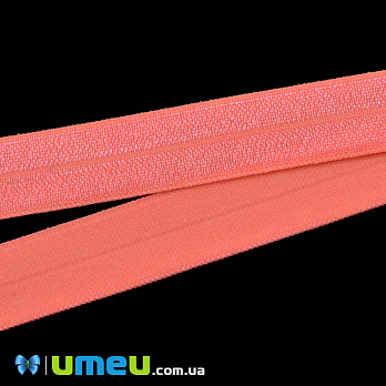 Трикотажна бейка, 15 мм, Рожево-персикова (LEN-039471)