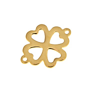 Конектор з нерж. сталі Клевер, 21х16,5 мм, Золото (STL-061388)