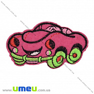 Термоаплікація дитяча Машина, 7,5х4,5 см, Малинова (APL-022243)