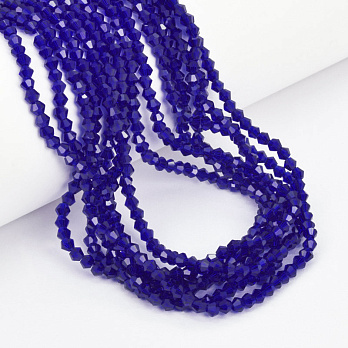 Бусины Биконус, 3х3 мм, Синие (BUS-057433)