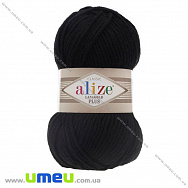 Пряжа Alize Lanagold Plus 100 г, 140 м, Чорна 60 (YAR-029545)