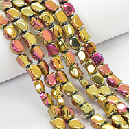 Намистини скляні, Котик, 10х8х5 мм, Ірис різнокольоровий (BUS-057505)