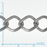 Цепь, Темное серебро, 14х11 мм (ZEP-009624)