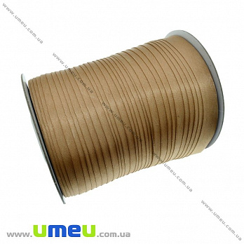 Атласна коса бейка, 15 мм, Бежева (LEN-028756)