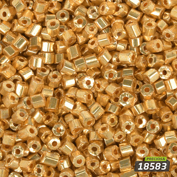 Бісер чеський Рубка 10/0, №18583, Золотистий металізований (BIS-059144)