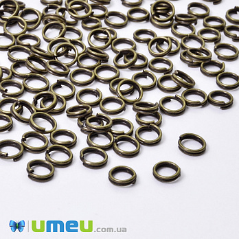 Кільця подвійні, Антична бронза, 5 мм, товщина 0,7 мм (PIN-048953)