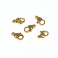 Замки-карабіни з нержавіючої сталі, 10х7 мм, Золото (STL-057071)