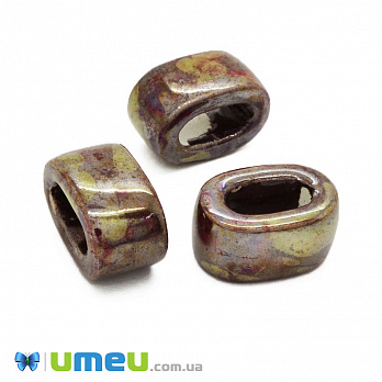 Бусина керамическая, 19х10х13 мм, Коричневая (BUS-010526)