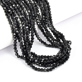 Бусины Биконус, 3х3 мм, Черные (BUS-057430)