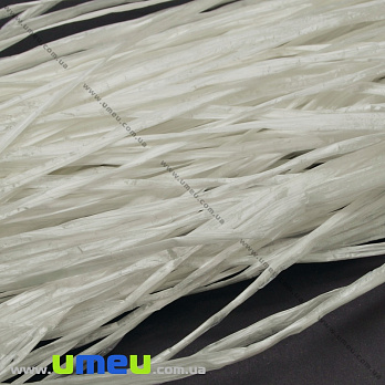 Рафия 5 мм, Белая глянцевая (KNT-037315)