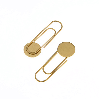 Основа міні закладки з нерж. сталі, 30х10 мм, Золото (STL-055939)