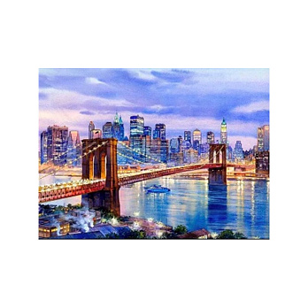 Набор алмазной живописи на подрамнике 30х40 см, Ночной город (SXM-052408)