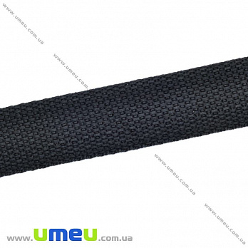 Лента ременная для рюкзаков (стропа), 30 мм, Черная (LEN-016124)