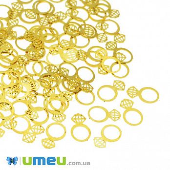Декоративный элемент Колечко, 5х3х0,1 мм, Золото (DIF-047135)