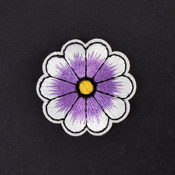 Термоаппликация Цветок, 4 см, Сиреневая (APL-060014)