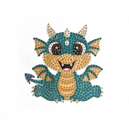 Набір алмазного живопису (наклейка) 10х10 см, Дракончик (SXM-051558)