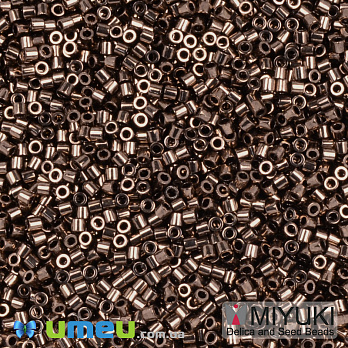 Бісер японський Miyuki Delica 15/0 DBS22 металік, Коричневий (BIS-049714)