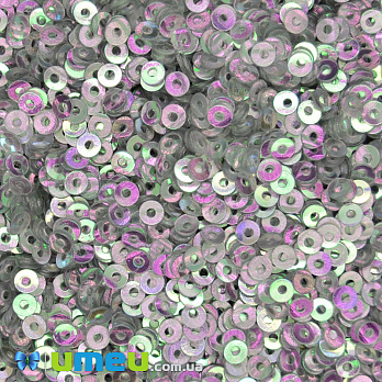 Паєтки Індія круглі плоскі, 3 мм, Сріблясті АВ (PAI-041801)