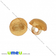 Пуговица пластиковая на ножке Круглая, 10 мм, Оранжевая (PUG-021491)