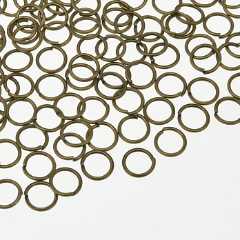 Колечки, Античная бронза, 6 мм, толщина 0,7 мм (PIN-061989)