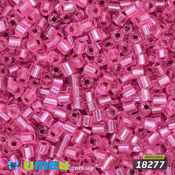 Бисер чешский Рубка 10/0, №18277, Розовый блестящий (BIS-024313)