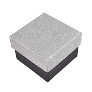 Коробочка Квадратна під колечко, 5х5х3,5 см, Срібляста (UPK-060577)