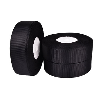 Репсова стрічка, 25 мм, Чорна (LEN-054838)