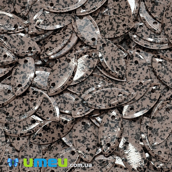 Паєтки Індія човник, 14х7 мм, Коричневі (PAI-038080)