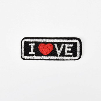 Термоаплікація Love, 5,5х2 см, Чорна (APL-061516)