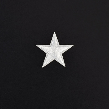 Термоаппликация Звезда, 3 см, Белая (APL-060034)