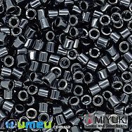 Бисер японский Miyuki Delica 8/0 DBL1, Гематит (мокрый асфальт) (BIS-045886)