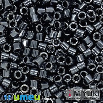 Бісер японський Miyuki Delica 8/0 DBL1, Гематит (мокрий асфальт) (BIS-045886)