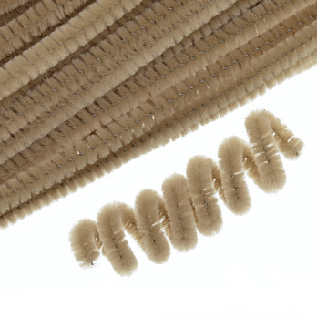 Синельная проволока, Бежевая, 30 см (DIF-035861)